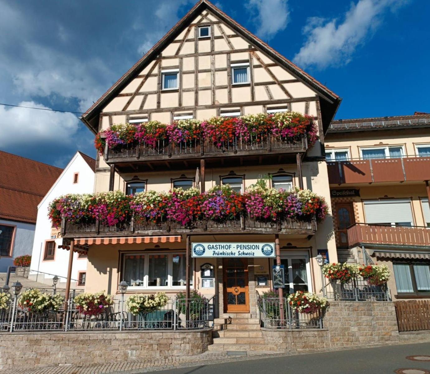 Gasthof-Pension Fraenkische Schweiz Obertrubach Ngoại thất bức ảnh